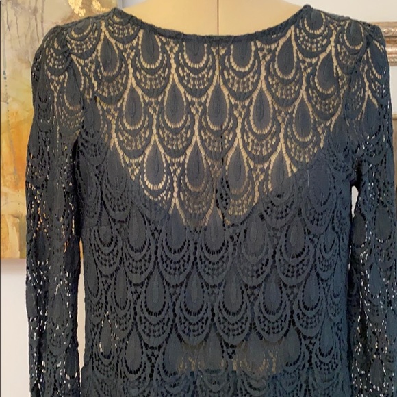 Bebe M, NWOT, Deep Green Long Sleeve Dress - Picture 2 of 4